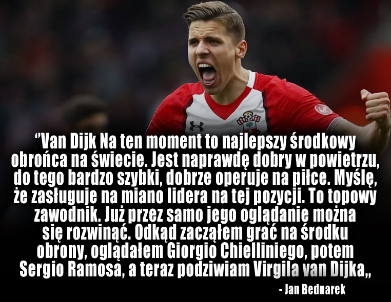 Jan Bednarek wskazał najlepszego środkowego obrońcę!